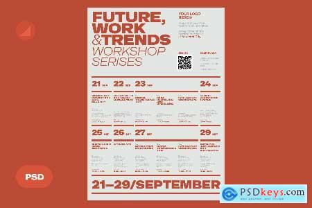 Workshop Calendar Program Schedule PSD Poster