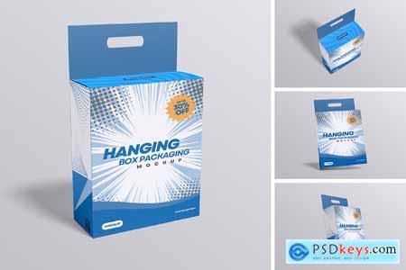 Hanging Box Packaging Mockup