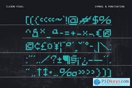 Clexon Pixel - Geometric 8Bit Font