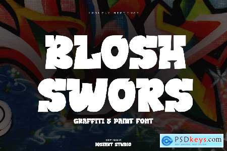 Blosh Swors - Graffiti Font
