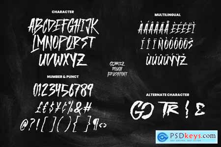 Gotriez Handmade Brush Rough Font