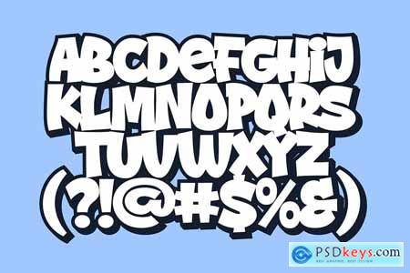 Street Drips a Graffiti Cartoon Font