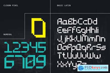 Clexon Pixel - Geometric 8Bit Font