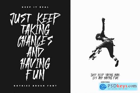 Gotriez Handmade Brush Rough Font