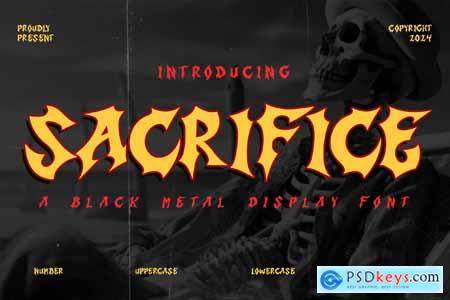 Sacrifice Horror Black Metal Display Font
