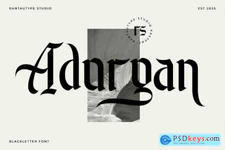 Adorgan Blackletter Display Font