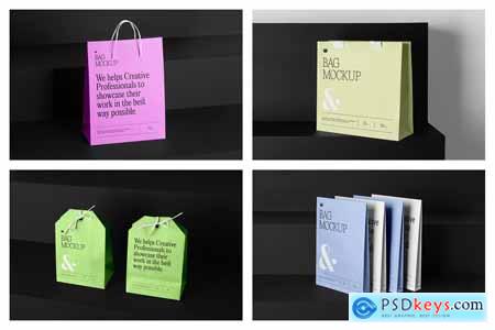 Paper Shopping Bag Mockups vol.7