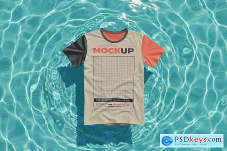 Shirt Floating on Water Mockup