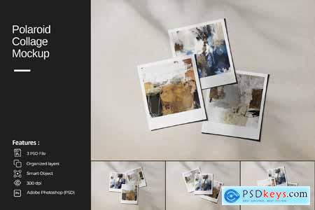 Polaroid Collage Mockup