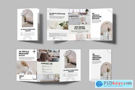 A5 Trifold Brochure Mockup