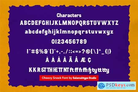 Cheezy Snack  Chunky Retro Font