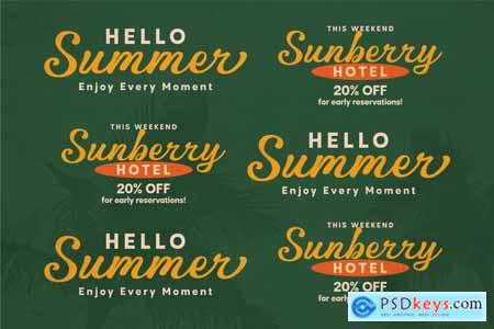 Peachy Lime  Retro Script Font