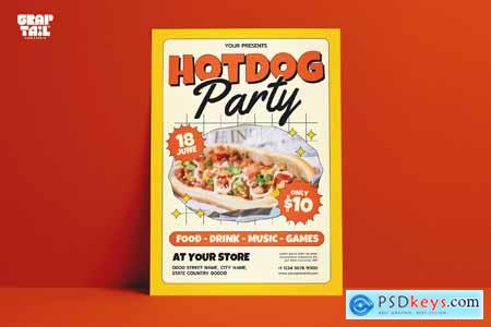 Hotdog Party Flyer