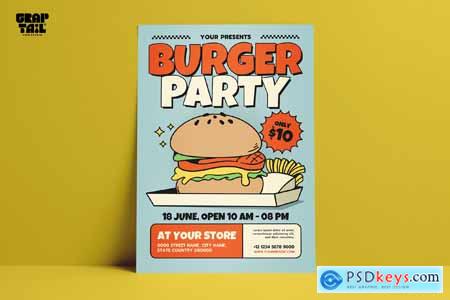 Burger Party Flyer 2NZM397
