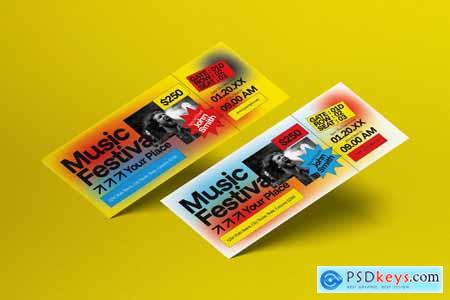 White Yellow Brutalism Music Festival Ticket