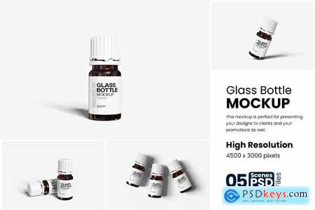 Glass Bottle Mockup