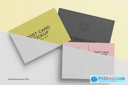 Post Card and C6 Envelope Mockup