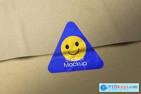 Sticker Mockup On Paper