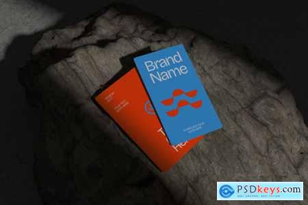 Business Card On Stone Mockup