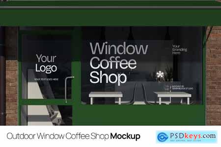 Outdoor Window Coffee Shop Mockup