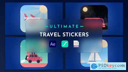 Travel Stickers Animation 58322564