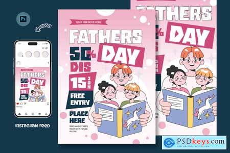 Memorys Fathers Day Flyer Design Template