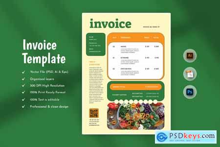 Commercial Simple Services Invoice Template