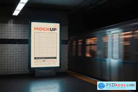 Subway Station Billboard Mockups
