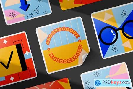 Vinyl Stickers Mockups