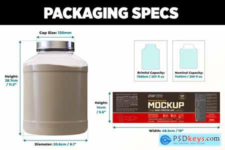 5 lbs Whey Protein Jar Mockup vol. D3-Lite