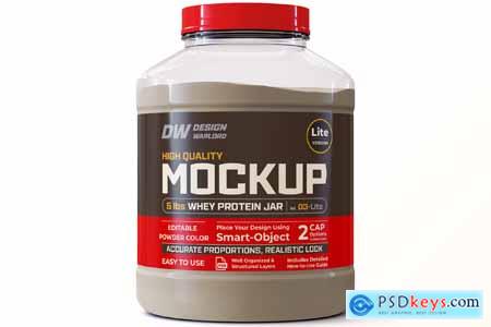 5 lbs Whey Protein Jar Mockup vol. D3-Lite