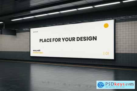 Subway Station Billboard Mockups