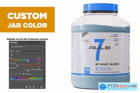 5 lbs Whey Protein Jar Mockup vol. D3-Lite