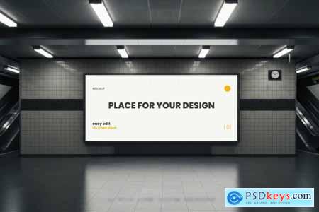 Subway Station Billboard Mockups