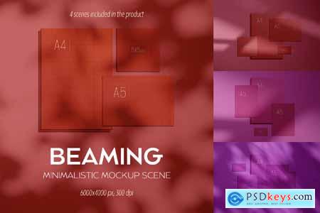 Beaming  Minimalistic Mockup Scenes