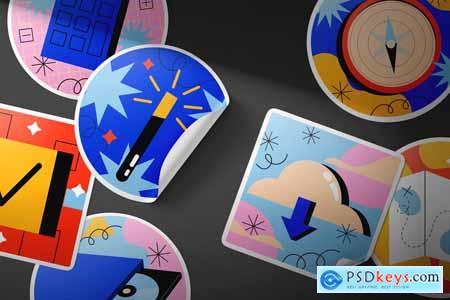 Vinyl Stickers Mockups