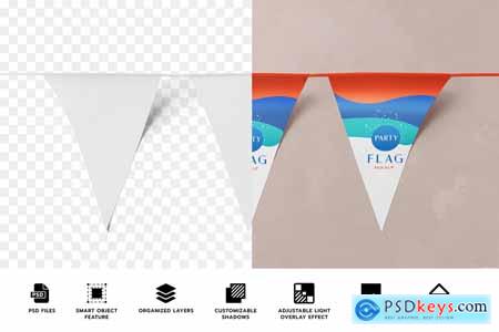 Bunting Flag Mockup