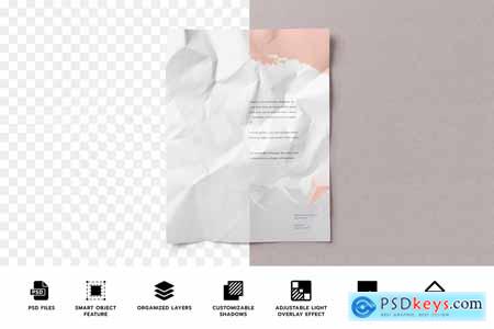 Crumpled Paper Mockup ST85NPJ