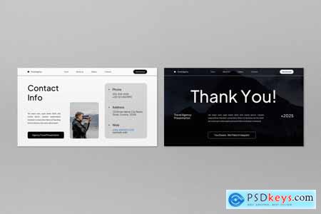 White Black Modern Travel Agency PPT