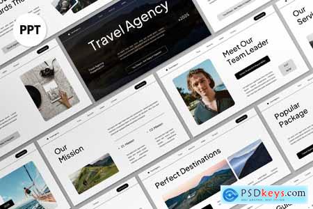White Black Modern Travel Agency PPT
