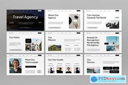 White Black Modern Travel Agency PPT