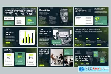 Green Yellow Modern Pitch Deck