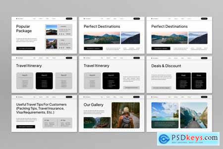 White Black Modern Travel Agency PPT