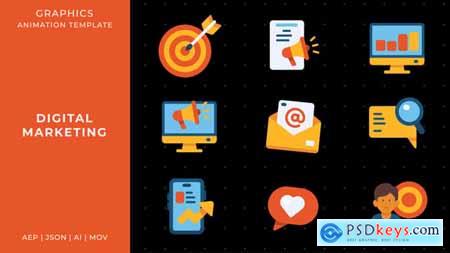 Digital Marketing Animated Graphics After Effects Template 58416092