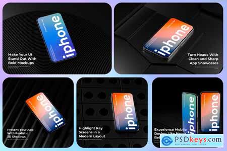 3D Phone Mockups Smartphone Scenes for App Demos