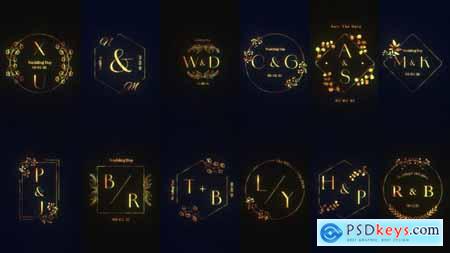 Gold Wedding Monogram 58482380