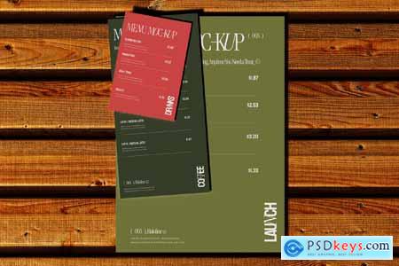 Restaurant Menu Mockup 003 Restaurant Menu Mockup 003