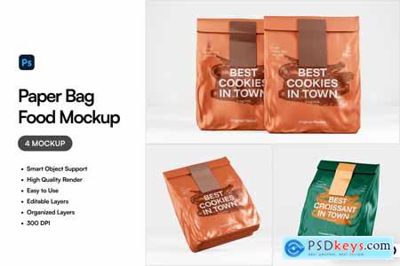 Paper Bag Food Mockup