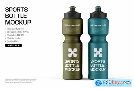 Plastic Sport Bottle Mockup
