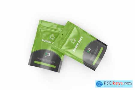 Plastic Foil Pouch Packaging PSD Mockup